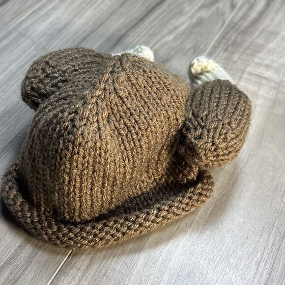 Homemade Knit Novelty Newborn Turkey Hat - Picture 5 of 10